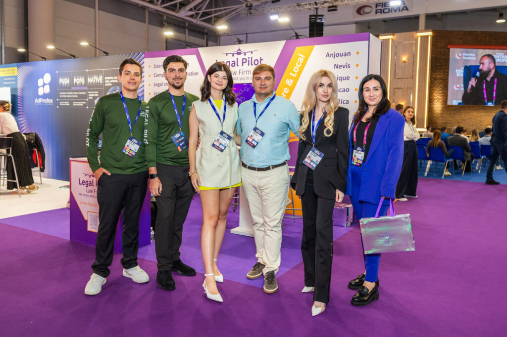 Legal Pilot representatives networking with attendees at SiGMA Central Europe 2025